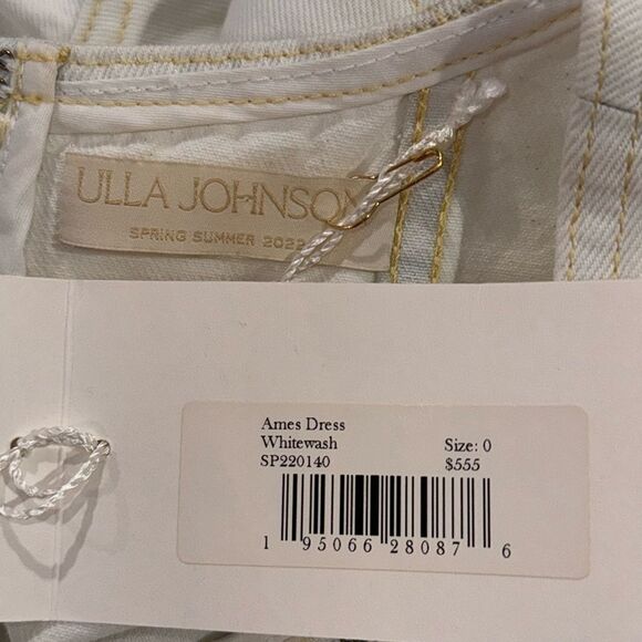 NWT Ulla Johnson Ames MIDI Cotton Dress Whitewash- Size 0 - Picture 15 of 16